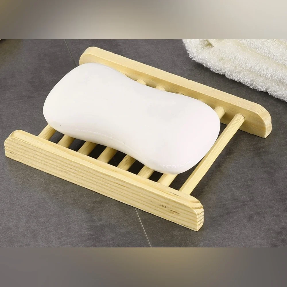 4 Bamboo Soap Dishes ( PRICE IS FIRM ) - Picture 2 of 2